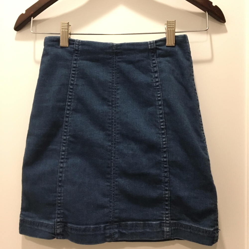 Free People Denim Mini Skirt